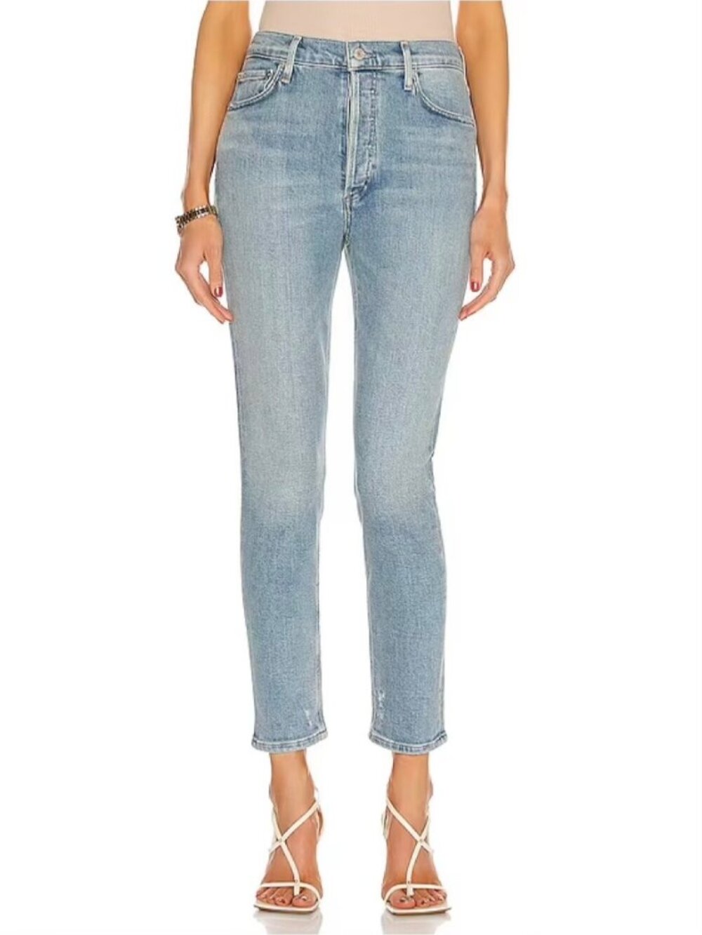 Agolde Nico Jeans Size 26 Blue Embark Wash High Rise Slim Old Money Minimalist